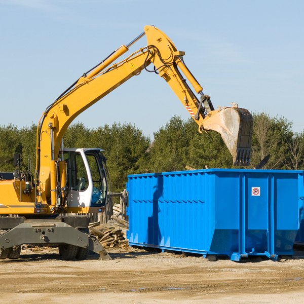 what happens if the residential dumpster is damaged or stolen during rental in Grand Meadow